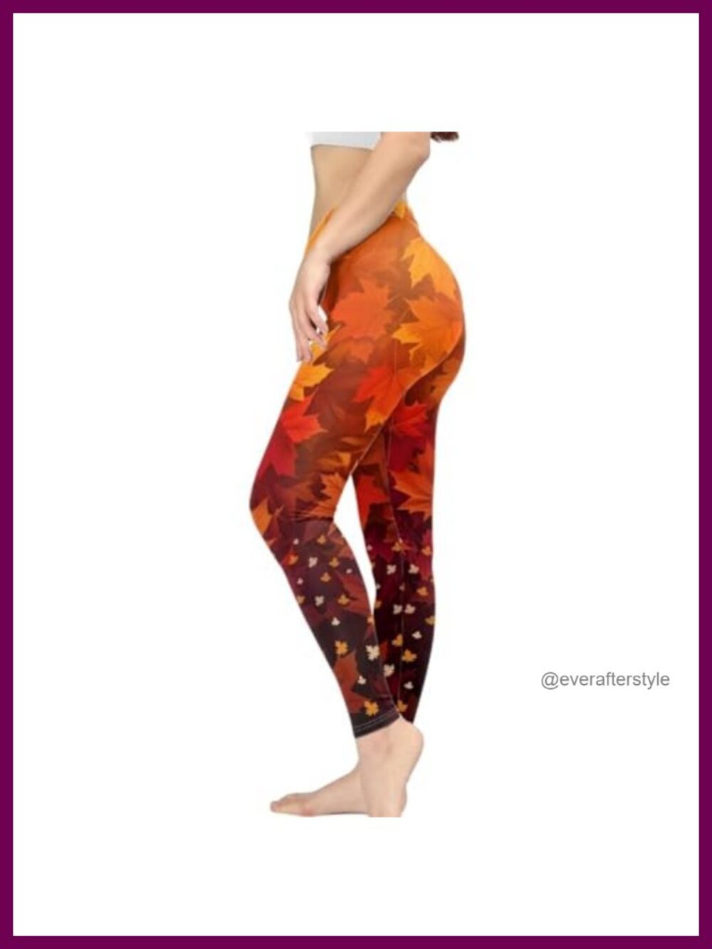 High Waist Printed Yoga Leggings, Tummy Control Buttery Soft Stretchy Workout